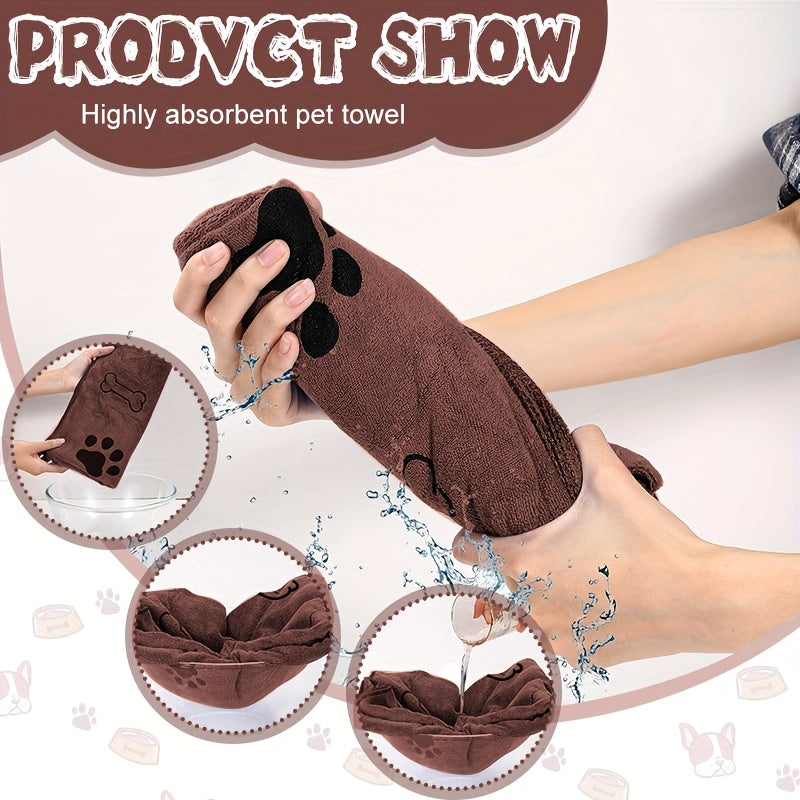 8pcs Brown Bulk Towels For Drying Dogs Cats Pet Towels Puppy Microfiber Quick Drying Dog Paw Bath Towel Pet Bathing Supplies Absorbent For Medium Dogs Pets (40 X 24 Inch)