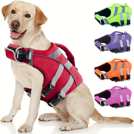 Ultimate Water Safety Companion - Reflective, Adjustable, and Durable Pet Life Jacket with Handle and D-Ring, Easy-On\u002FEasy-Off Closure, and Hand Washable Design for Small, Medium, and Large Breeds - Prioritize Your Pet's Safety and Comfort