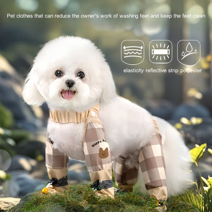 Spring\u002FSummer Dog Outing Foot Pants Bagel Maldor Bear Four-Foot Pants No-Dirt-Free Pet Dog Clothes
