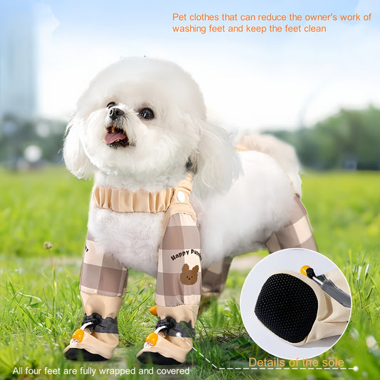 Spring\u002FSummer Dog Outing Foot Pants Bagel Maldor Bear Four-Foot Pants No-Dirt-Free Pet Dog Clothes