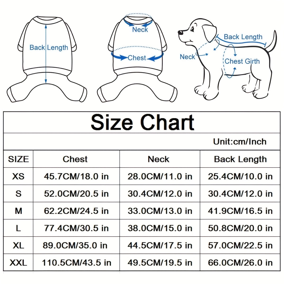 Dog Raincoat Waterproof with Zipper and Hood Adjustable Neck Drawstring