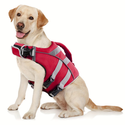 Ultimate Water Safety Companion - Reflective, Adjustable, and Durable Pet Life Jacket with Handle and D-Ring, Easy-On\u002FEasy-Off Closure, and Hand Washable Design for Small, Medium, and Large Breeds - Prioritize Your Pet's Safety and Comfort