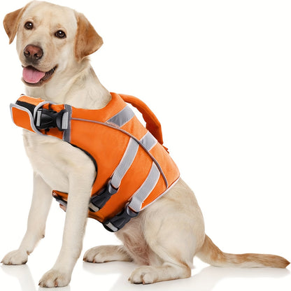 Ultimate Water Safety Companion - Reflective, Adjustable, and Durable Pet Life Jacket with Handle and D-Ring, Easy-On\u002FEasy-Off Closure, and Hand Washable Design for Small, Medium, and Large Breeds - Prioritize Your Pet's Safety and Comfort