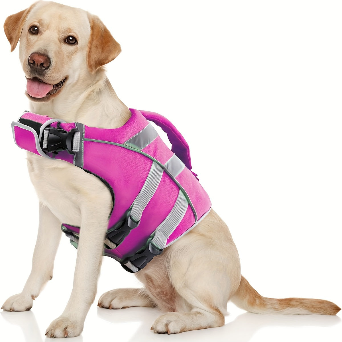 Ultimate Water Safety Companion - Reflective, Adjustable, and Durable Pet Life Jacket with Handle and D-Ring, Easy-On\u002FEasy-Off Closure, and Hand Washable Design for Small, Medium, and Large Breeds - Prioritize Your Pet's Safety and Comfort