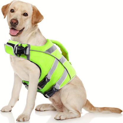 Ultimate Water Safety Companion - Reflective, Adjustable, and Durable Pet Life Jacket with Handle and D-Ring, Easy-On\u002FEasy-Off Closure, and Hand Washable Design for Small, Medium, and Large Breeds - Prioritize Your Pet's Safety and Comfort