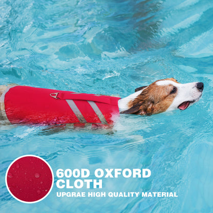 Ultimate Water Safety Companion - Reflective, Adjustable, and Durable Pet Life Jacket with Handle and D-Ring, Easy-On\u002FEasy-Off Closure, and Hand Washable Design for Small, Medium, and Large Breeds - Prioritize Your Pet's Safety and Comfort