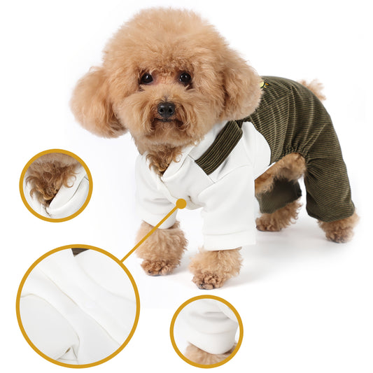 Vibrant Duck Print Dog Jumpsuit - Soft, Breathable, and Comfortable Pet Outfit for Small to Large Breeds, Perfect for Casual Daily Wear, Special Occasions, and Photo Shoots - Adorable Designer Dog Clothes for Stylish Pets