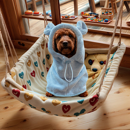 1pc, 2 colors and 7 sizes available. Cute bear ear pet bathrobe with hood, absorbent and soft for warmth. Suitable for small to medium-sized dogs like Maltese, Teddy, Poodle, Shih Tzu, Beagle, Golden Retriever, Labrador, and Doberman