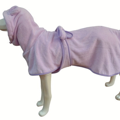 1pc, 2 colors and 7 sizes available. Cute bear ear pet bathrobe with hood, absorbent and soft for warmth. Suitable for small to medium-sized dogs like Maltese, Teddy, Poodle, Shih Tzu, Beagle, Golden Retriever, Labrador, and Doberman
