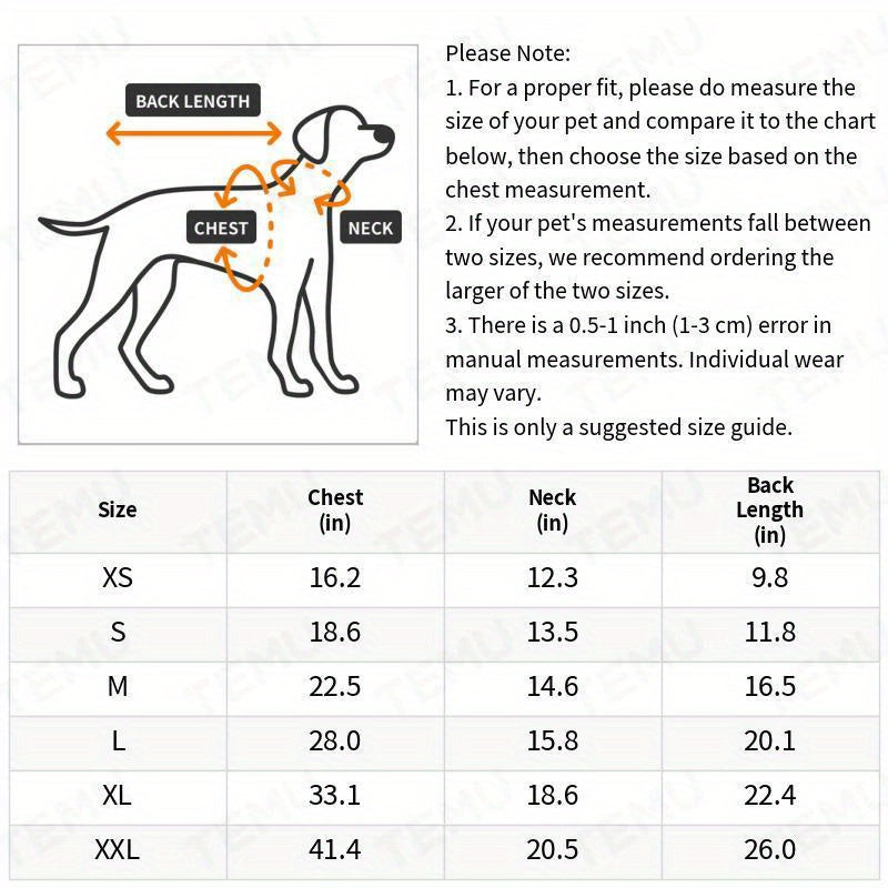 Dog Raincoat Waterproof with Zipper and Hood Adjustable Neck Drawstring