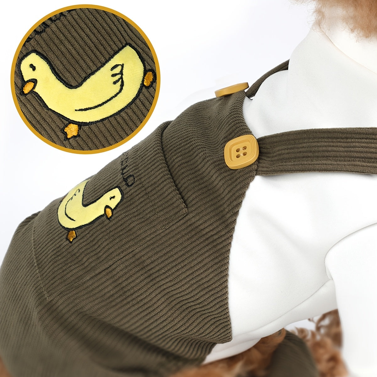 Vibrant Duck Print Dog Jumpsuit - Soft, Breathable, and Comfortable Pet Outfit for Small to Large Breeds, Perfect for Casual Daily Wear, Special Occasions, and Photo Shoots - Adorable Designer Dog Clothes for Stylish Pets